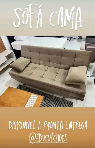 Sofá CAMA COM ALMOFADAS TOP - Entrego!