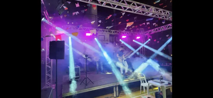Som e iluminação,palco,painel de led para sua festa