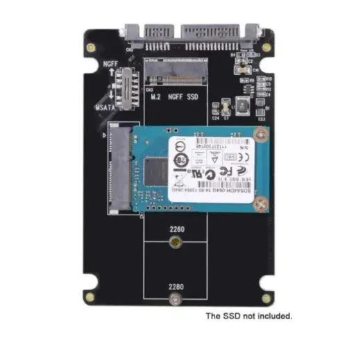 Adaptador Conversor Ssd M2 2280 Ngff Msata P/ Ssd  Automação Robótica COD-AM620  