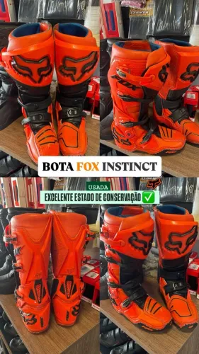 Bota Fox Instinct Laranja 40/41 Usada Perfeito Estado