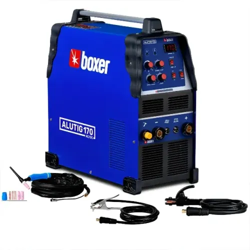 Máquina Inversora Solda Alumínio Tig Alutig 170 Ac/dc Boxer Cor Azul Frequência Alta Frequ