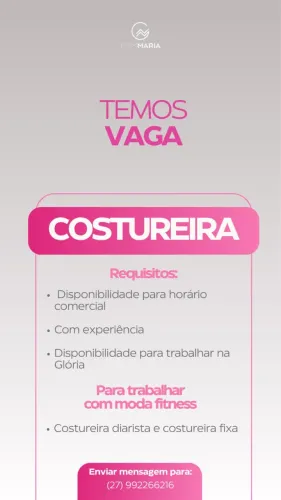 Costureira moda fitness 