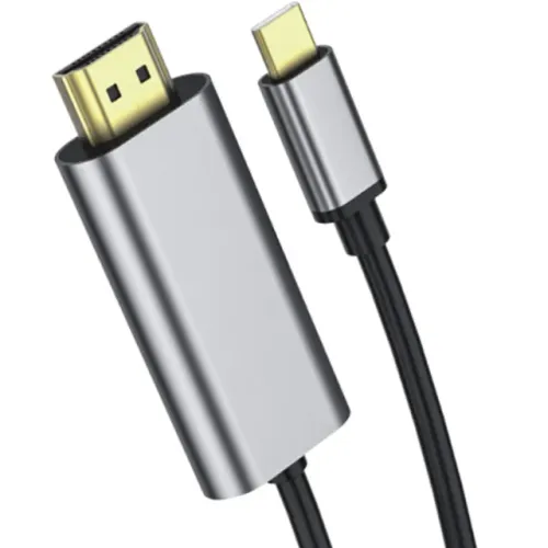 Cabo TIPO C X HDMI , 1.8m com base metálica e ponta banhada a ouro