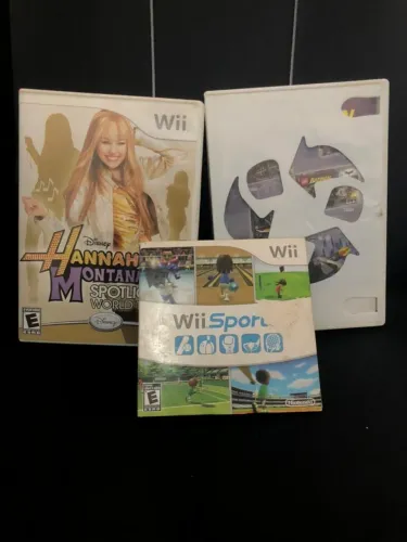 Jogos Nintendo Wii Originais - Wii Sports, Hannah Montana e LEGO Batman
