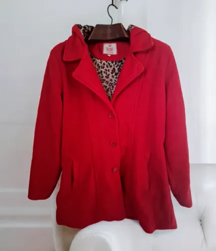 casaco parka feminino vermelho sea surf m forro animal print