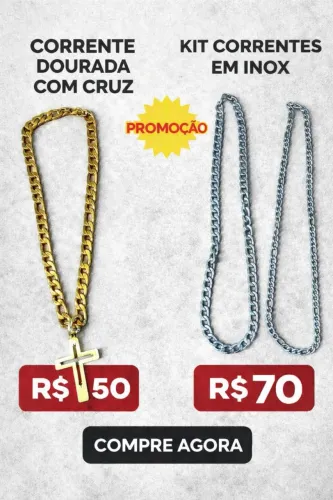 Corrente dourada por 50 e o kit por 70