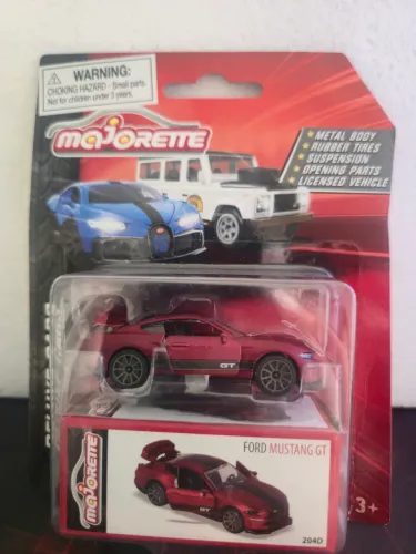 Ford Mustang GT Majorette - Miniatura Premium Vermelha Lacrada