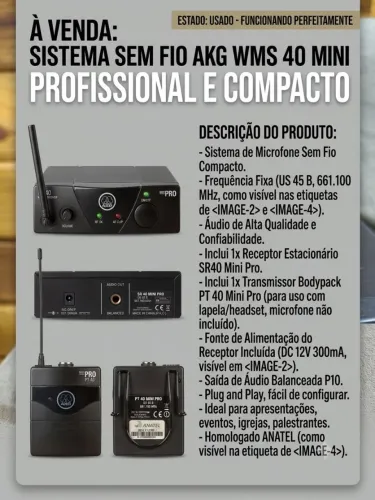 Receptor sem fio AKG