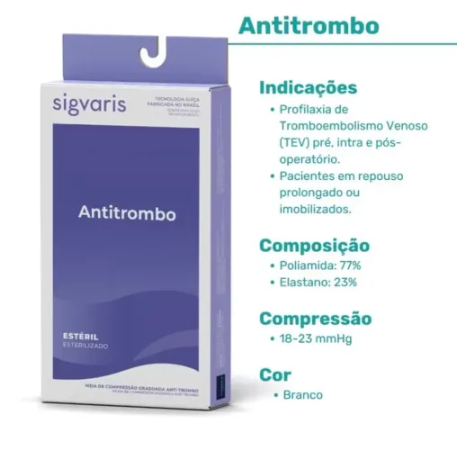 Meia de compressão 3/4 anti trombo sigvaris
