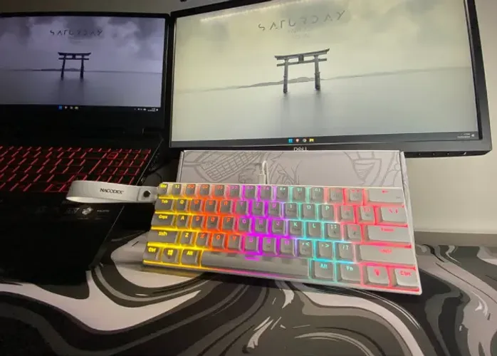 Teclado Mecânico AJAZZ NK61 - Branco (Novo)