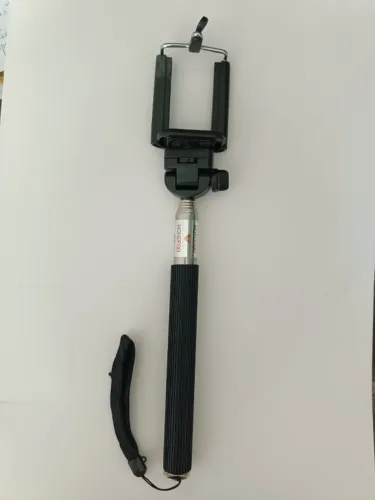 Bastão de selfie retrátil (monopod) com suporte