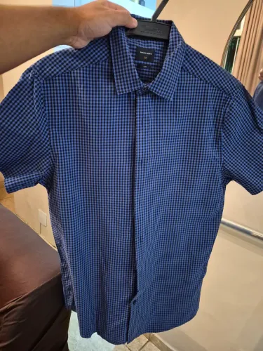 Camisa quadriculada azul M