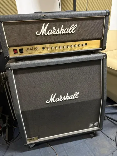 Amplificador de Guitarra Combo Valvulado MARSHALL JCM900 4100 e caixa 1960A 4x12 ingleses