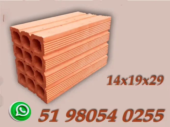 Tijolos 12 Furos 14x19x29