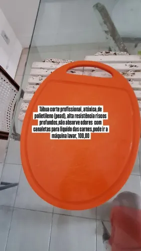 Tábua corte polietileno laranja