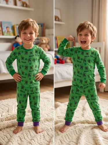 Pijama Infantil Hulk Menino Manga Longa Personagens
