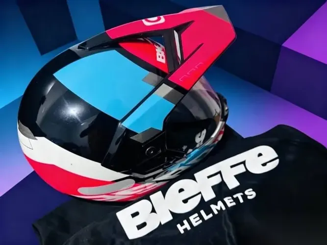 Capacete Bieffe 3 Sport React + Intercomunicador RGB completo!
