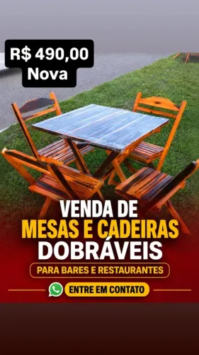 jogp de mesa de madeira nova