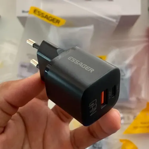 Carregador Turbo USB e USB-C (Fonte Essager 20W)