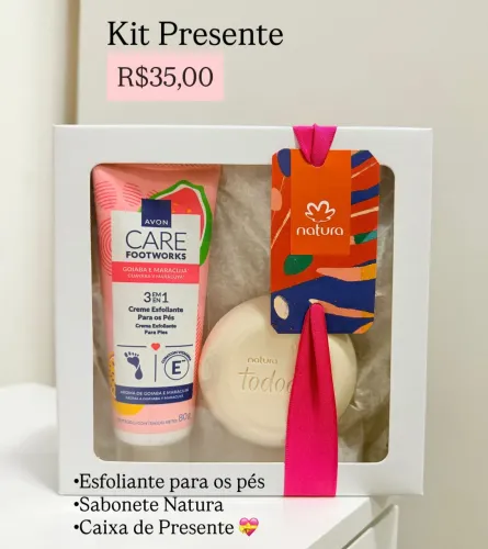 Kits femininos Natura e Boticário