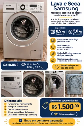 Máquina lava/seca Samsung
