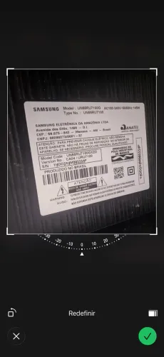 Tv Samsung 55 polegadas com defeito 