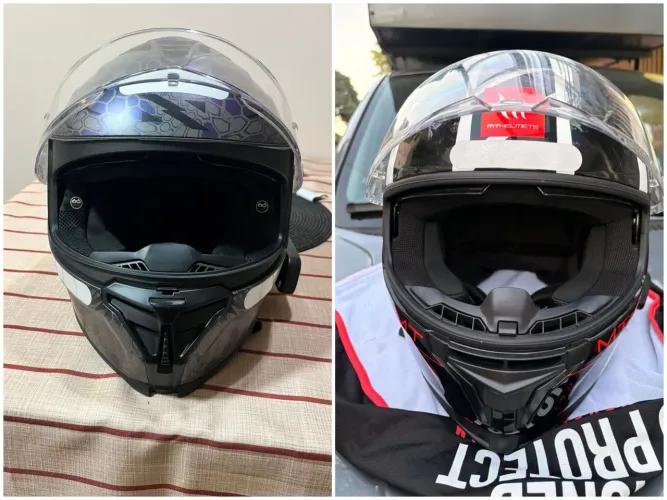 Capacete MT braker e Norisk especial forces