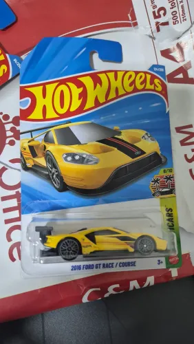 Hot Wheels 2016 Ford GT Race / Course Amarelo Th T-hunted treasure Hunt