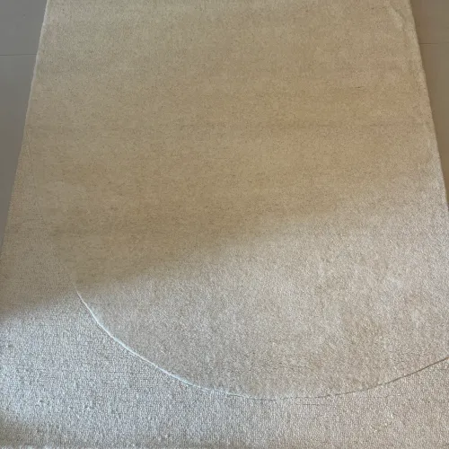 ZARA HOME tapete em lã e algodão off-white 1,60x2,30