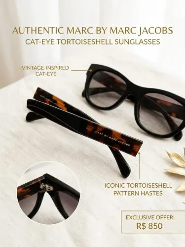 Óculos de Sol Marc by Marc Jacobs Original - Tartaruga (Seminovo)