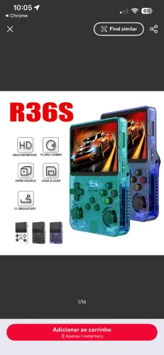 Console portátil R36s 128gb
