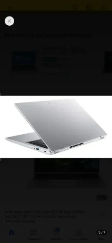 Notebook Acer A315-24p-r611 R5 8gb 256gb Ssd 15.6'' W11h Cor Prateado Cinza