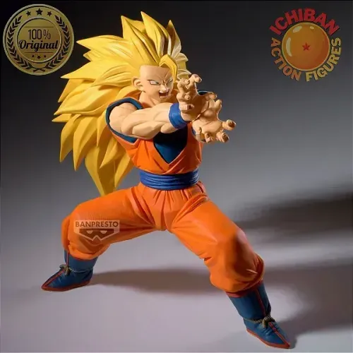 Lacrado! Dragon Ball Action Figure Super Saiyan 3 Son Goku - Match Makers Bandai Banpresto