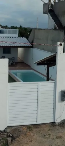 Portao em Alumínio branco
