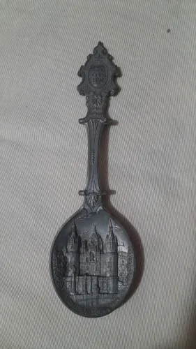 Colher decorativa de estanho origem Alemanha