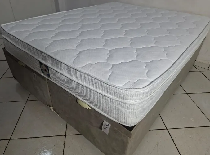 Cama Queen Size Baú, Sealy - ENTREGA GRÁTIS