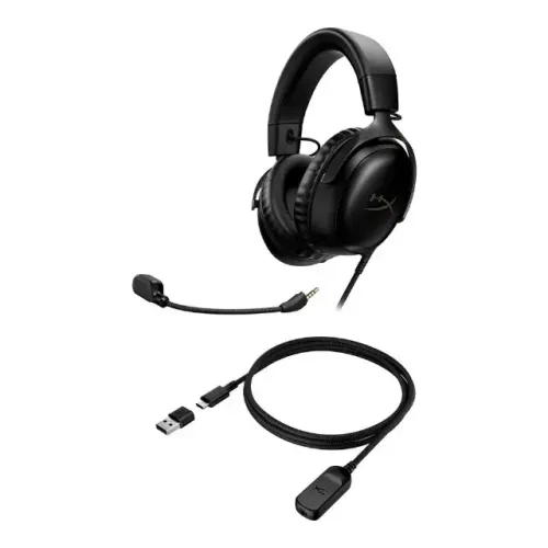 [NOVO] Headset Gamer HyperX Cloud III Preto Driver 53mm DTS USB P3 PC PS5 PS4 Xbox