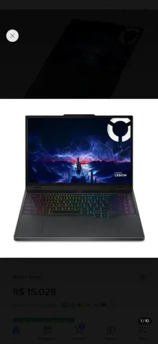 Notebook gamer lenovo Legion 
