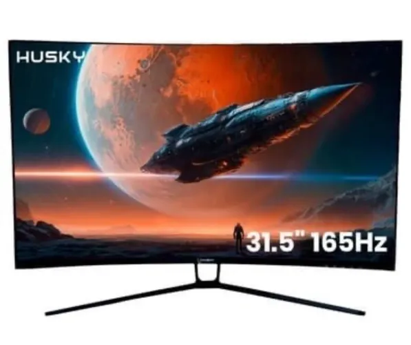 Monitor Gamer Husky Hailstorm 31.5' LED, Curvo, 165 Hz, Full HD, 1ms (Defeito)