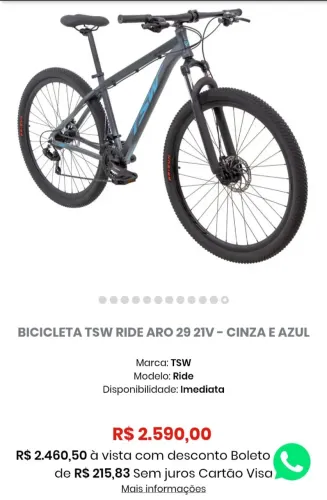 Bicicleta TSW. Nunca usada..29. 