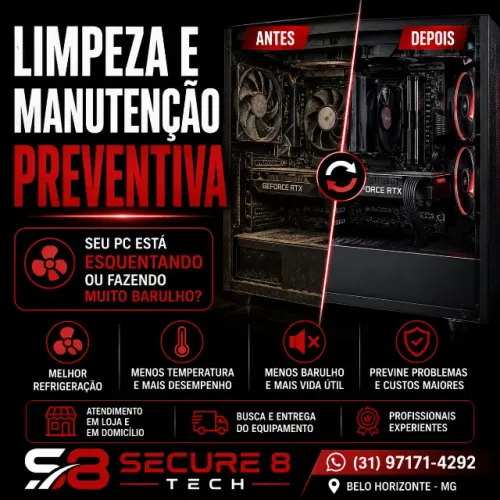 LIMPEZA E MANUTENÇÃO PREVENTIVA DE PC E NOTEBOOK EM BH