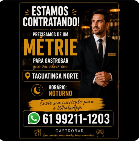 Vaga para Metrie com experiência 