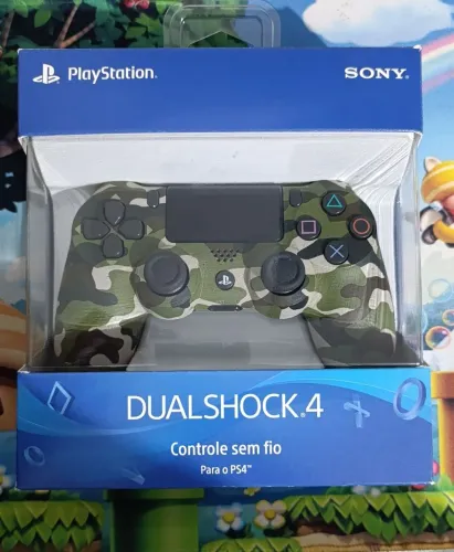 Controle Sem Fio PS4 DualShock 4 Original Sony - Verde Camuflado, 100% Original Sony