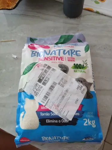 Areia para gato Bionature