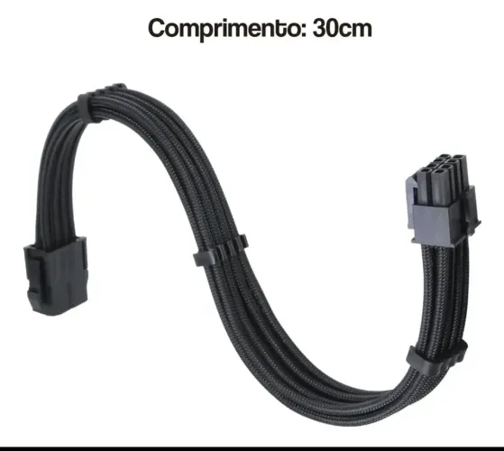 Cabo Extensor Sleeved 8(4+4) Pinos Cpu Para Placa Mãe