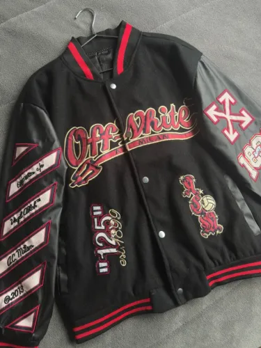 jaqueta off-white x ac milan varsity