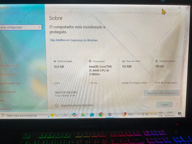 COMPUTADOR DE MESA (NÃO ACOMPANHA MONITOR)
