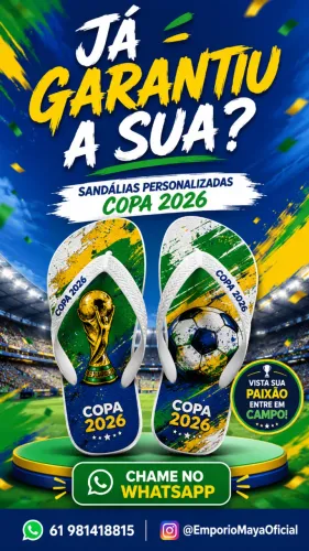 Sandálias Personalizadas Copa 2026