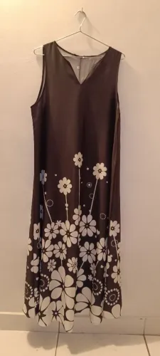 Vestido preto c flores