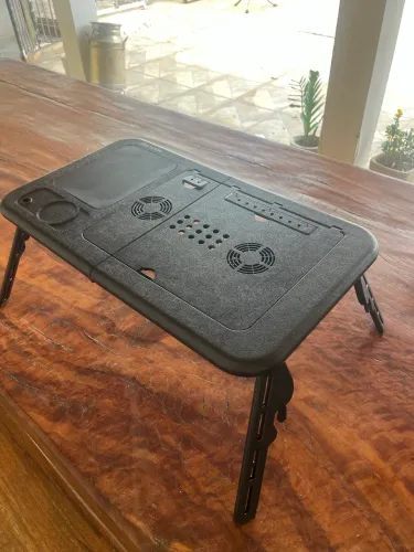 Mesa Cooler Table Multilaser para Notebook - Cooler Duplo + 4 Inclinações